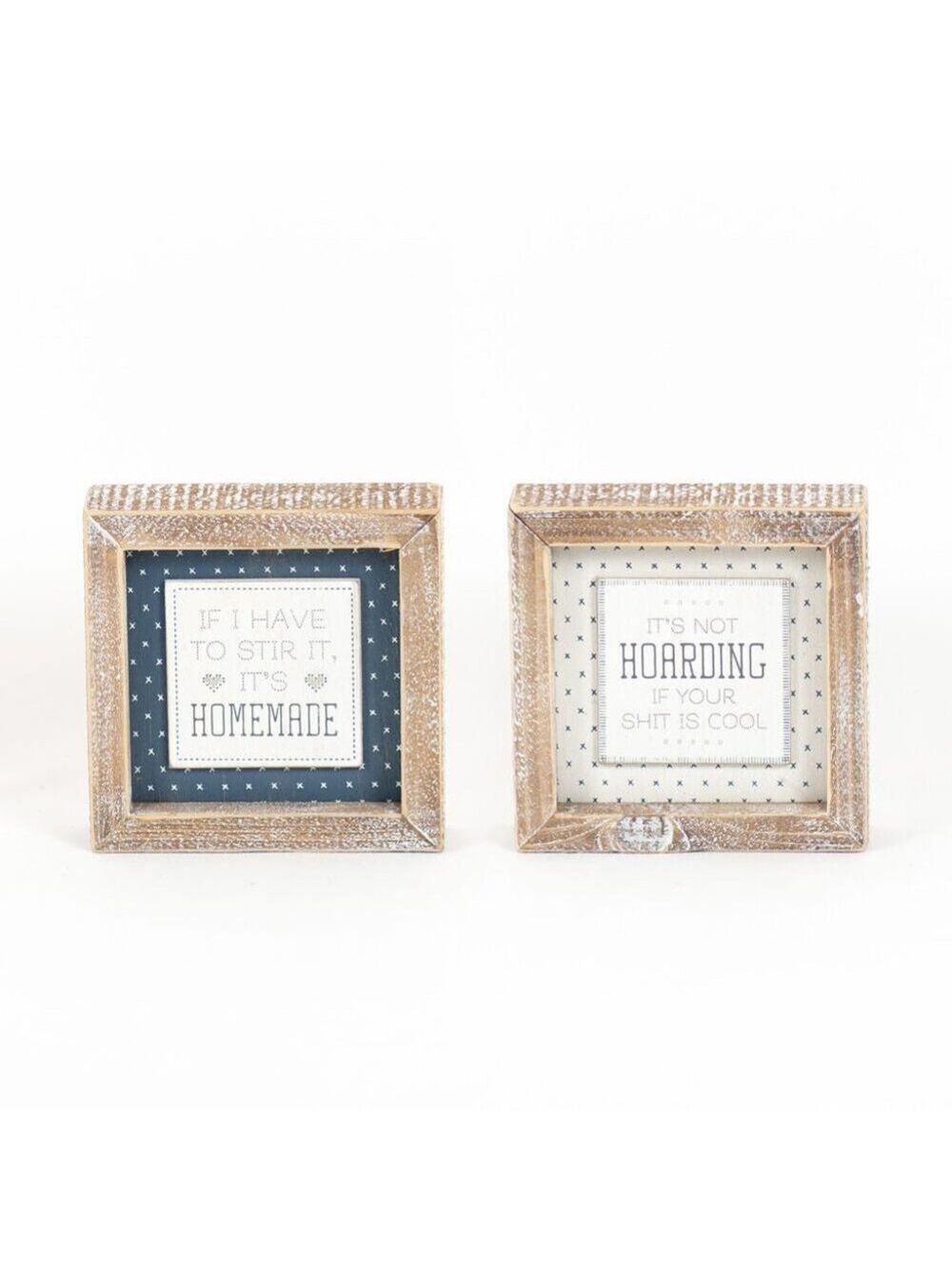 ($7) Reversible Sign - Cooking & Hoarding